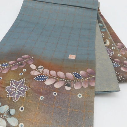 百華Y5801 美品 辻が花 作家物落款 着物 正絹 袋帯