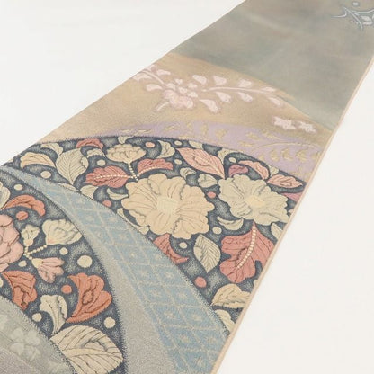 百華Y5802 美品 辻が花 着物 正絹 袋帯