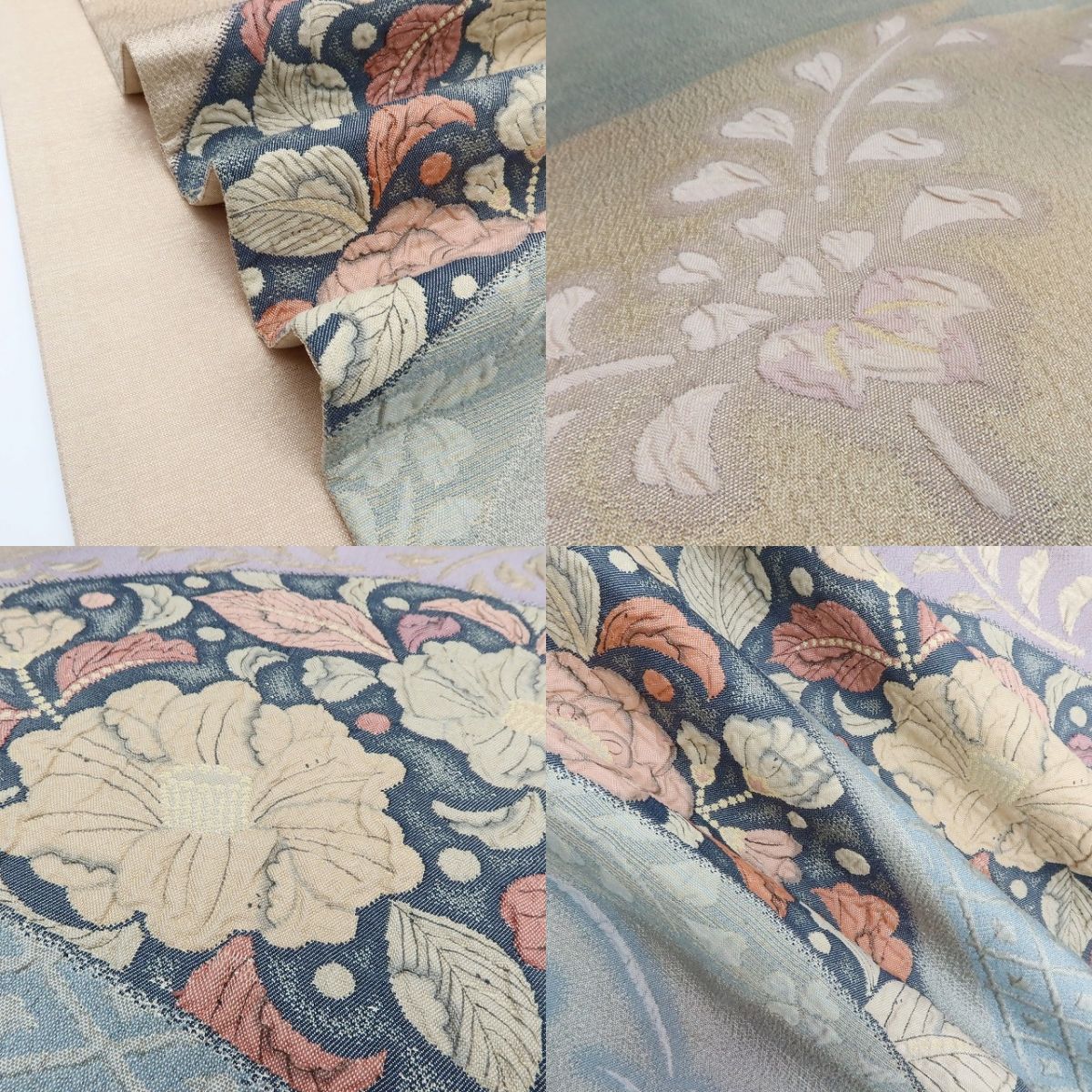 百華Y5802 美品 辻が花 着物 正絹 袋帯