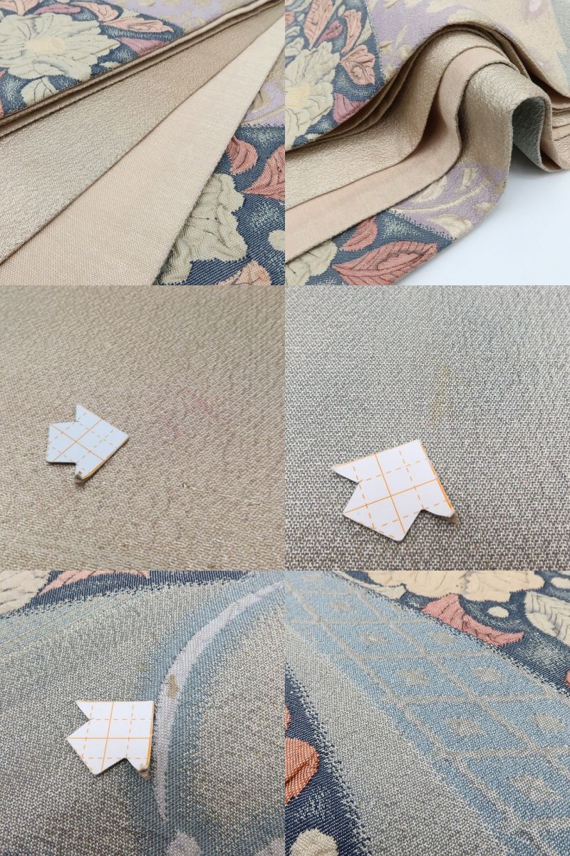 百華Y5802 美品 辻が花 着物 正絹 袋帯