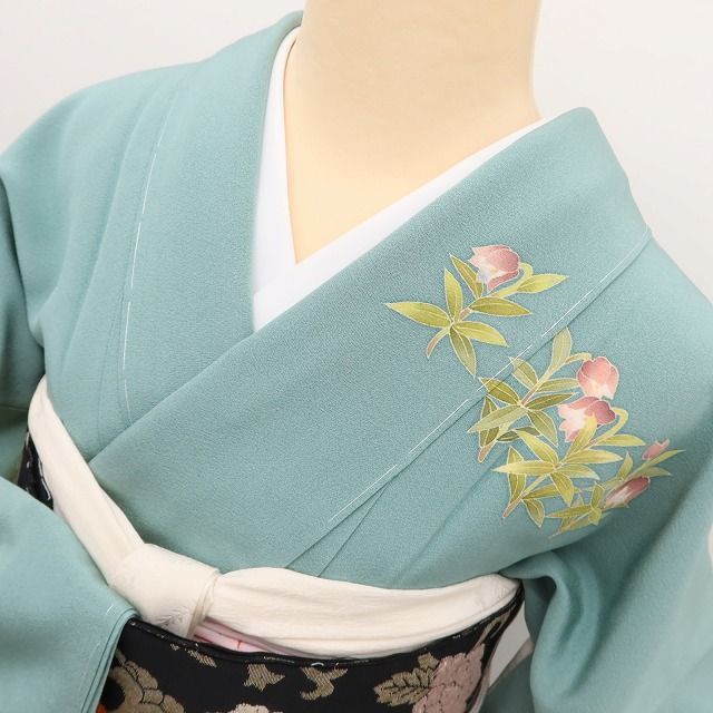百華Y5803 新品 仕付け糸付 本加賀友禅 鶴見保次落款 着物 正絹 手縫い仕立て 訪問着