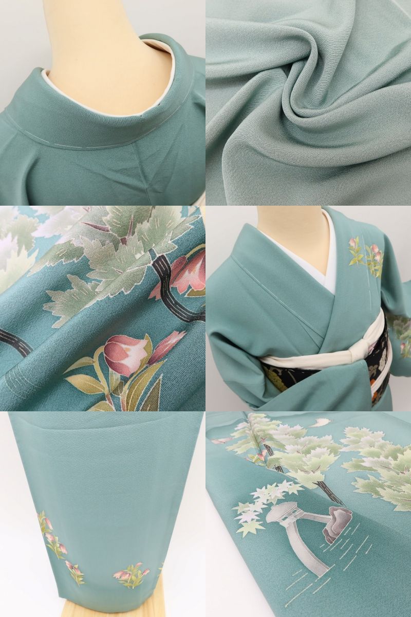 百華Y5803 新品 仕付け糸付 本加賀友禅 鶴見保次落款 着物 正絹 手縫い仕立て 訪問着