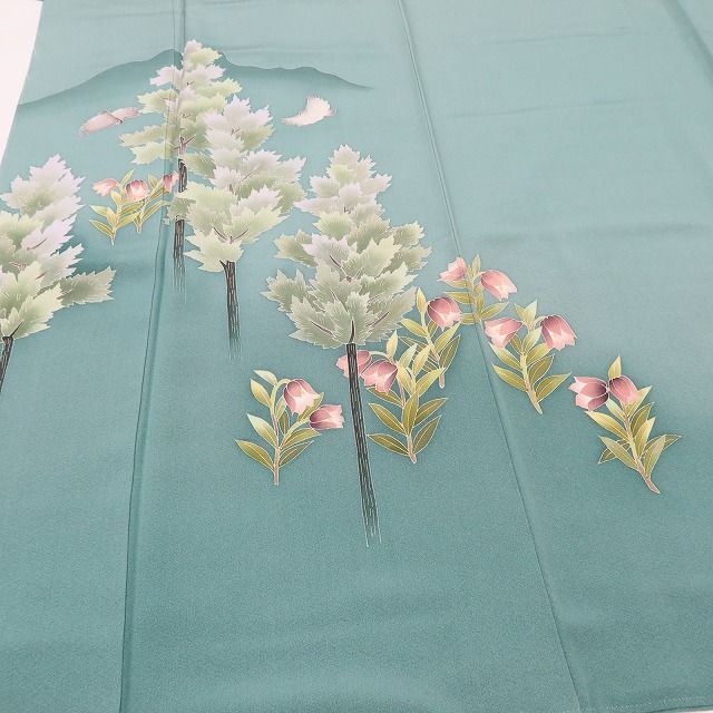 百華Y5803 新品 仕付け糸付 本加賀友禅 鶴見保次落款 着物 正絹 手縫い仕立て 訪問着