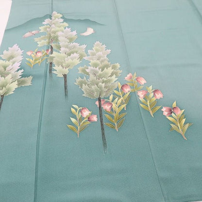 百華Y5803 新品 仕付け糸付 本加賀友禅 鶴見保次落款 着物 正絹 手縫い仕立て 訪問着