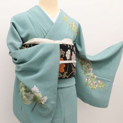 百華Y5803 新品 仕付け糸付 本加賀友禅 鶴見保次落款 着物 正絹 手縫い仕立て 訪問着