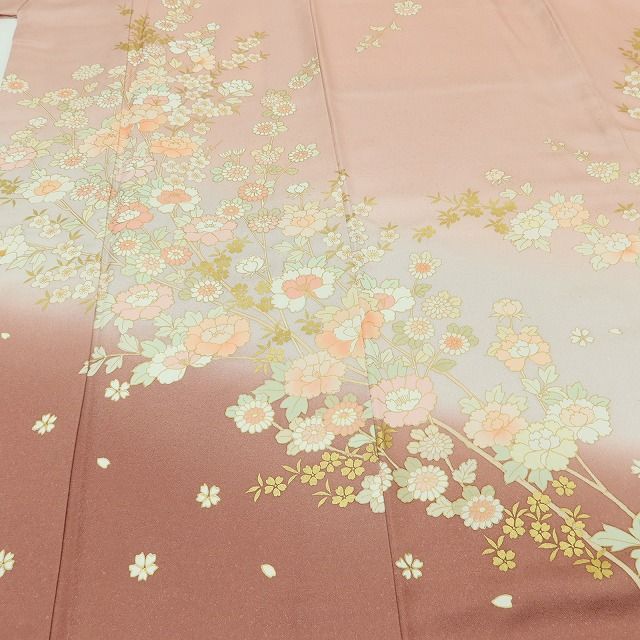百華Y5804 美品未着用 仕付け糸付 着物 正絹 手縫い仕立て 訪問着