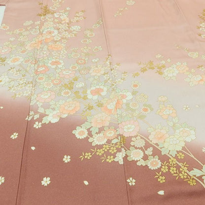 百華Y5804 美品未着用 仕付け糸付 着物 正絹 手縫い仕立て 訪問着