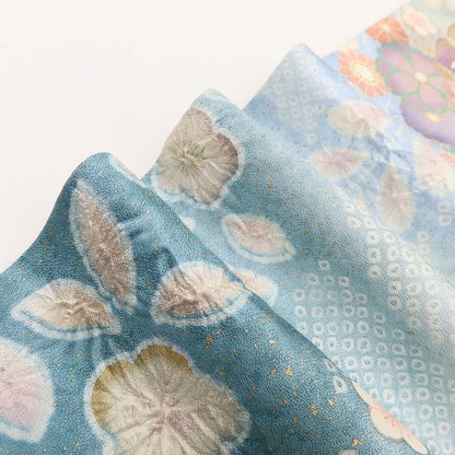 百華Y5805 美品 絞り 雪輪 着物 正絹 手縫い仕立て 訪問着　