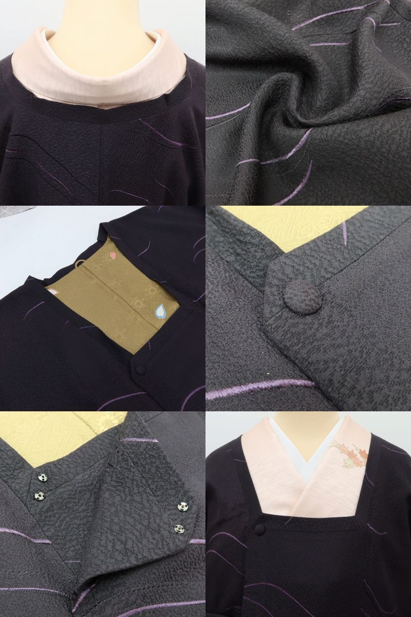 百華Y5809 新品 仕付け糸付 着物 正絹 ロング丈 道行コート