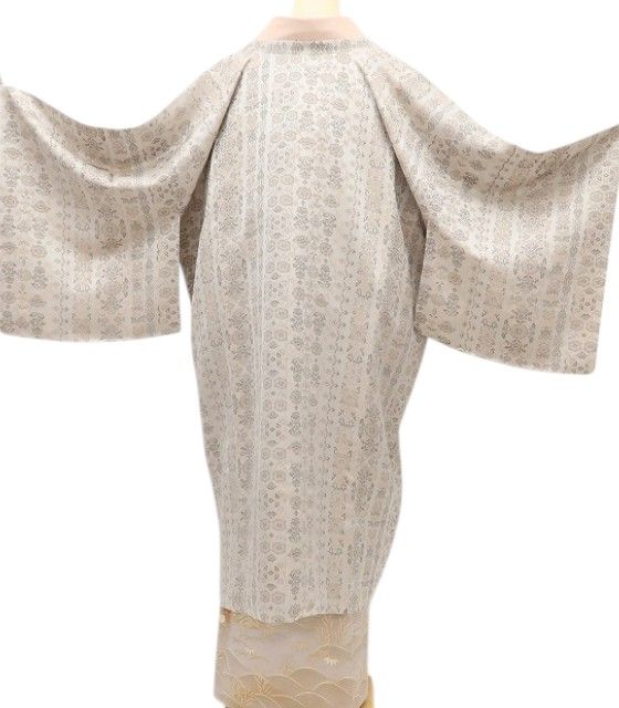 百華Y5810 新品 仕付け糸付 着物 正絹 手縫い仕立て ロング丈 道行コート