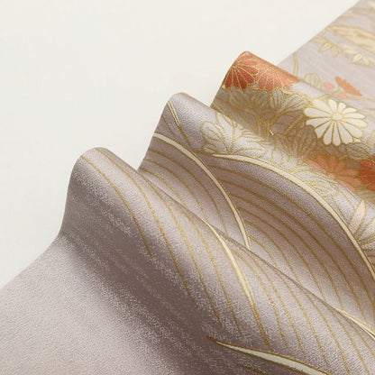 百華Y5812 美品 京友禅 一つ紋 金駒刺繡 着物 正絹 手縫い仕立て 訪問着