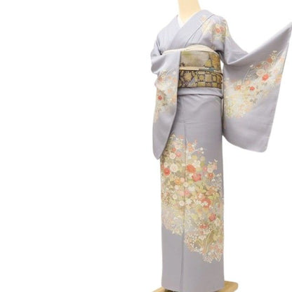 百華Y5813 金駒刺繍 着物 正絹 手縫い仕立て 訪問着