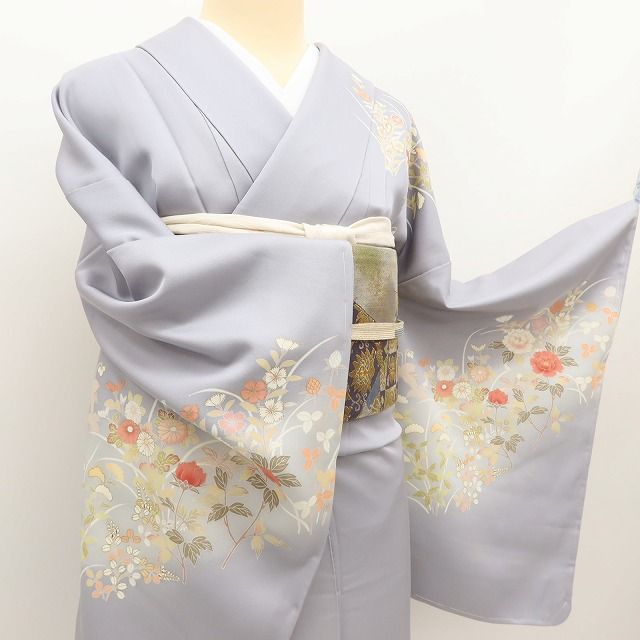 百華Y5813 金駒刺繍 着物 正絹 手縫い仕立て 訪問着