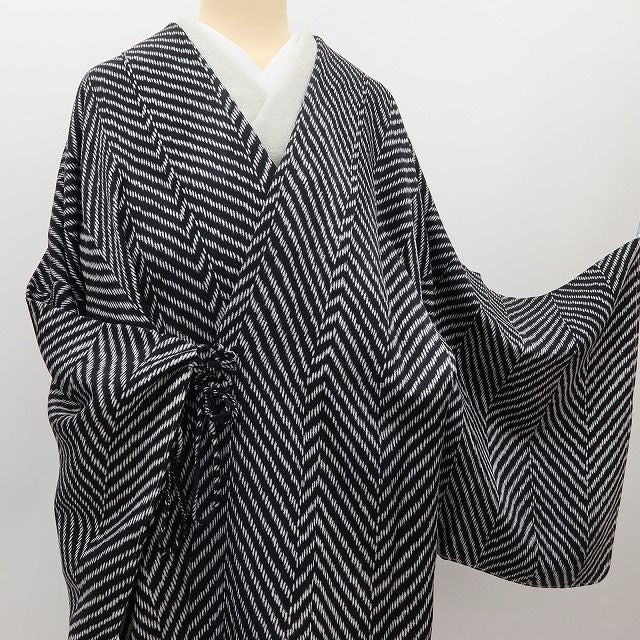 百華Y5815 新品 仕付け糸付 着物 正絹 ロング丈 手縫い仕立て 道中着