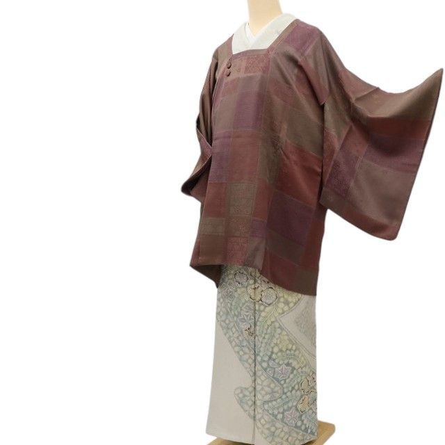 百華Y5817 美品 着物 正絹 道行コート