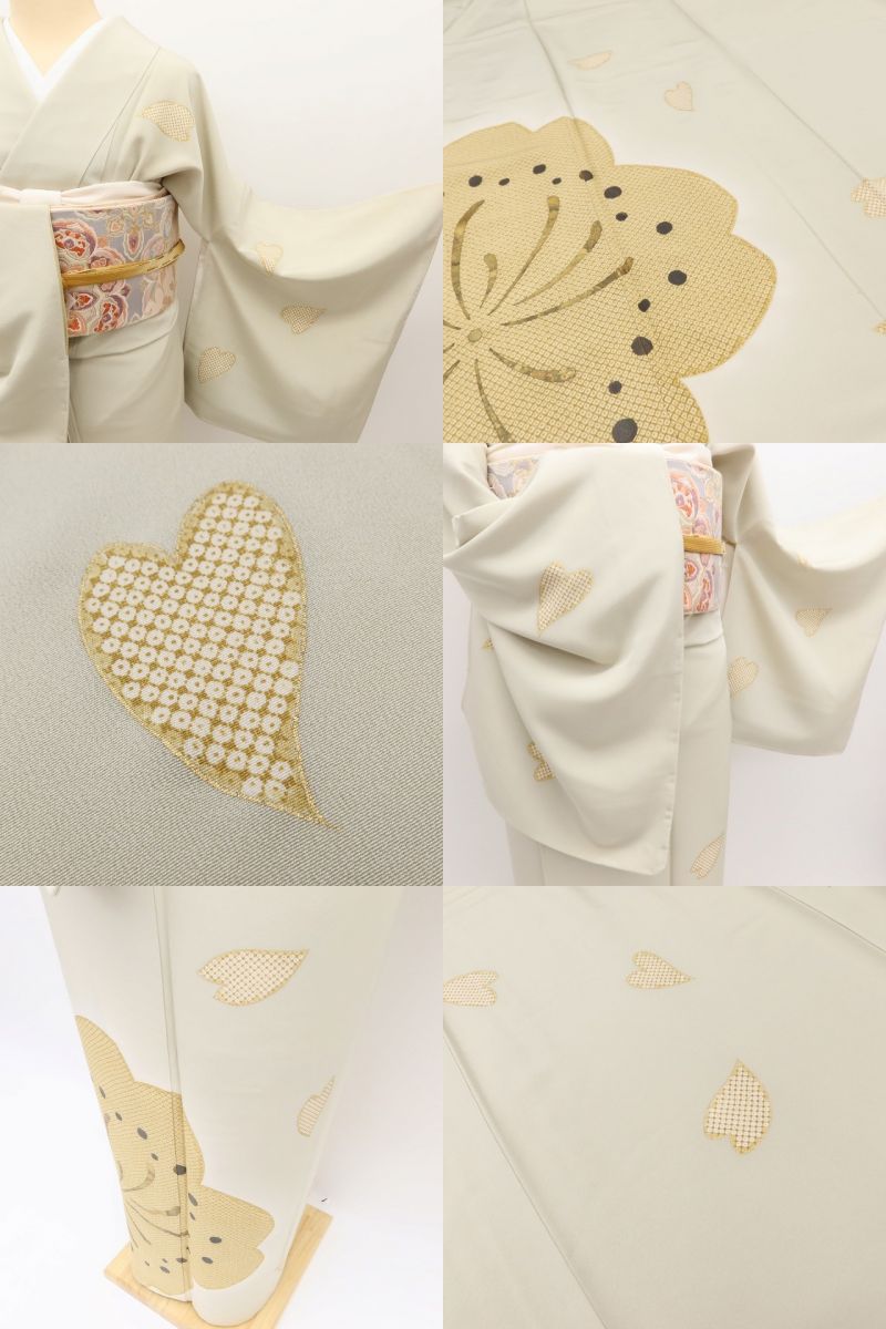百華Y5820 新品 仕付け糸付 桜 着物 正絹 手縫い仕立て 訪問着
