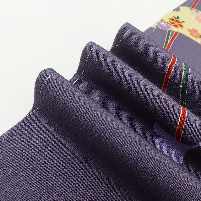 百華Y5821 美品未着用 仕付け糸付 作家物落款 鶴 金駒刺繍 着物 正絹 手縫い仕立て 訪問着