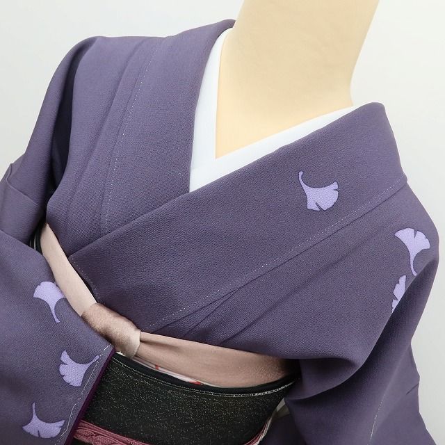 百華Y5821 美品未着用 仕付け糸付 作家物落款 鶴 金駒刺繍 着物 正絹 手縫い仕立て 訪問着