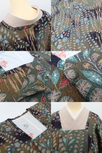 百華Y5825 美品 着物 正絹 手縫い仕立て 道行コート