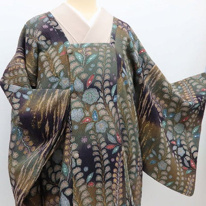 百華Y5825 美品 着物 正絹 手縫い仕立て 道行コート