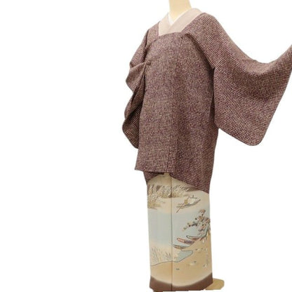 百華Y5826 着物 正絹 手縫い仕立て 道行コート