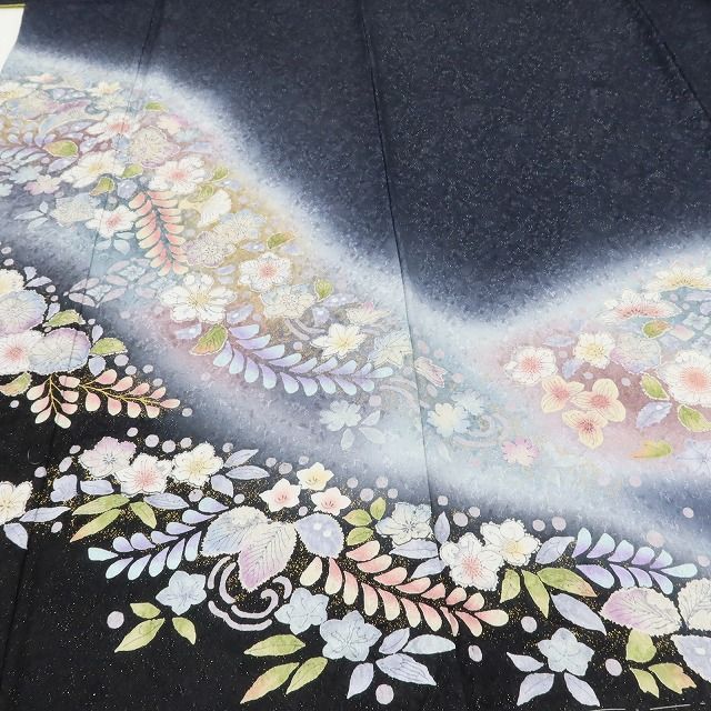 百華Y5832 新品 仕付け糸付 辻が花 着物 正絹 手縫い仕立て 訪問着