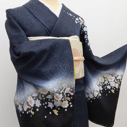 百華Y5832 新品 仕付け糸付 辻が花 着物 正絹 手縫い仕立て 訪問着